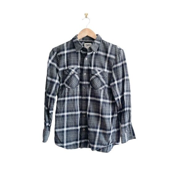 Aritzia TNA Women's Flannel Shirt Long Sleeved Plaid Green Button Up Small - Picture 1 of 10